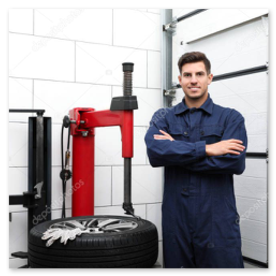 Smontagomme professionale con tecnico